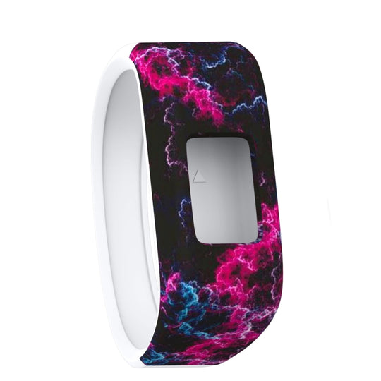 Red Lightning Pattern Silicone Sport Watch Band for Garmin Vivofit JR, Size: Large(Red)