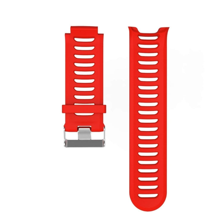 Solid Color Silicone Watch Band for Garmin Forerunner 910XT(Red) - Smart Wear by buy2fix | Online Shopping UK | buy2fix