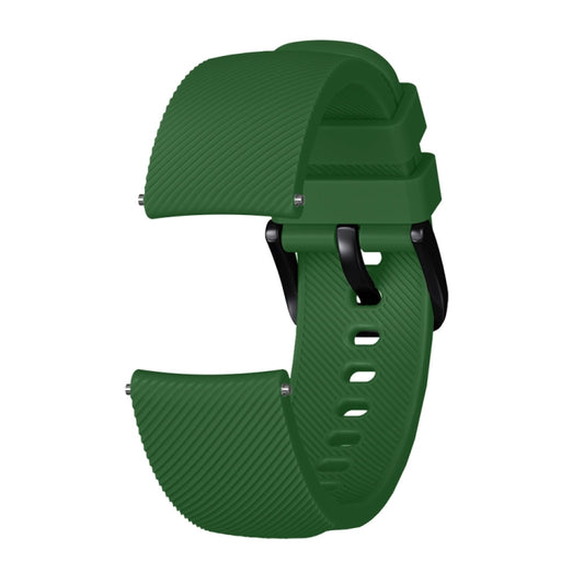 Crazy Horse Texture Silicone Watch Band for Huami Amazfit Bip Lite Version 20mm(Army Green) by buy2fix