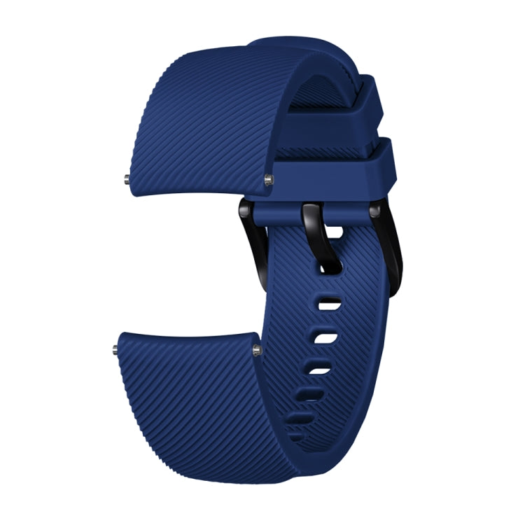 Crazy Horse Texture Silicone Watch Band for Huami Amazfit Bip Lite Version 20mm(Dark Blue) by buy2fix