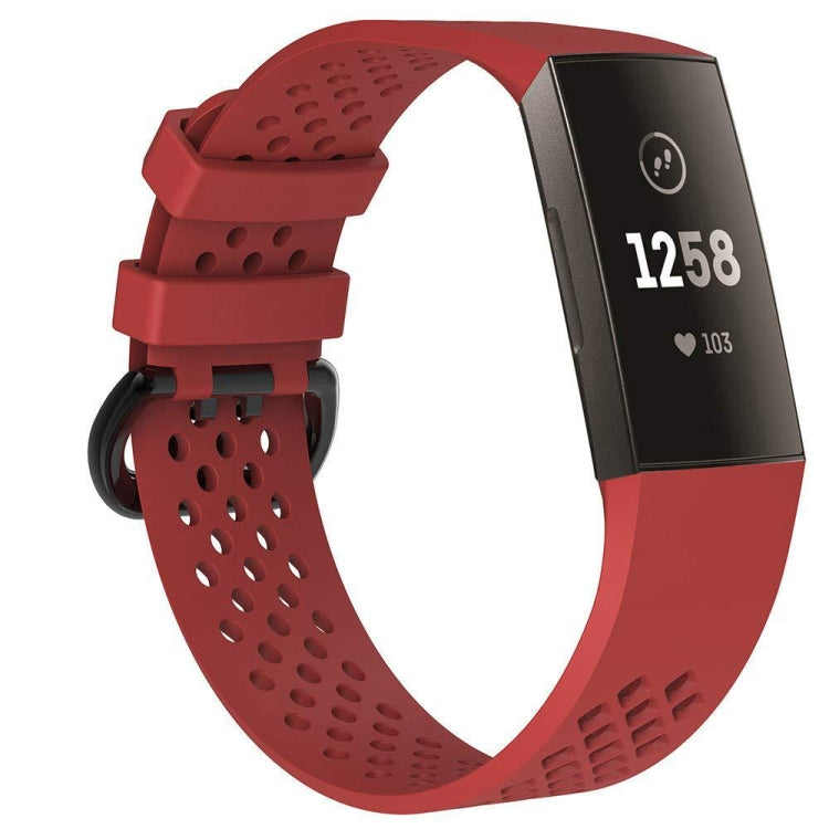 Fitbit Charge 3 Square Hole Adjustable Sport Watch Band Red – Buy2fix