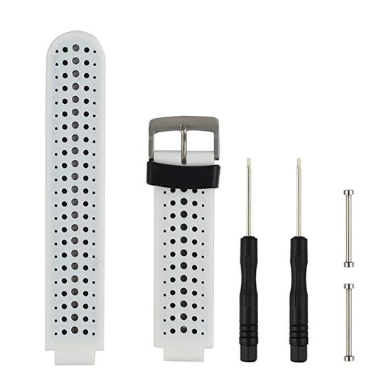 Two-colour Silicone Sport Watch Band for Garmin Forerunner 230 / 235 / 620 / 630 / 735XT(White + Black) by buy2fix