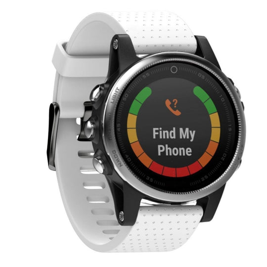 Quick Removable Silicone Watch Band for Fenix 5S 20mm(White)