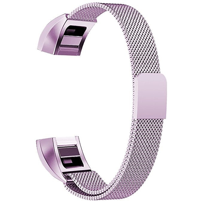 Stainless Steel Magnet Watch Band for FITBIT Alta,Size:Small,130-170mm(Light Purple) by buy2fix