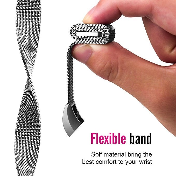 Stainless Steel Magnet Watch Band for FITBIT Alta,Size:Small,130-170mm(Light Purple) by buy2fix