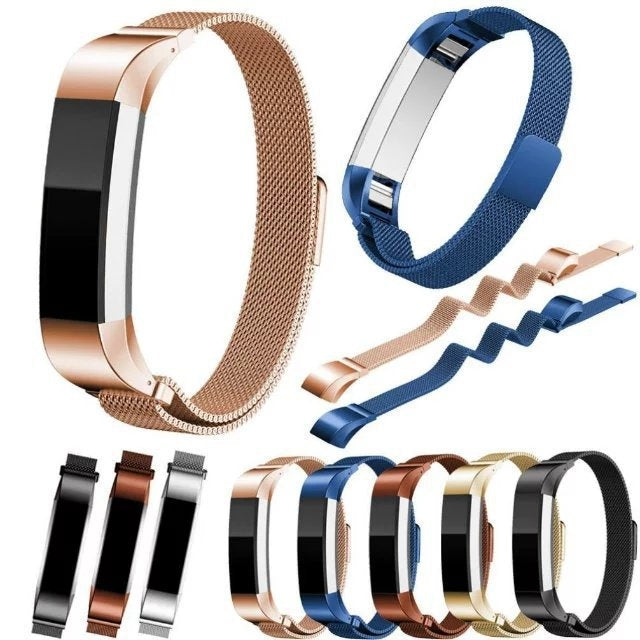 Stainless Steel Magnet Watch Band for FITBIT Alta,Size:Small,130-170mm(Light Purple) by buy2fix