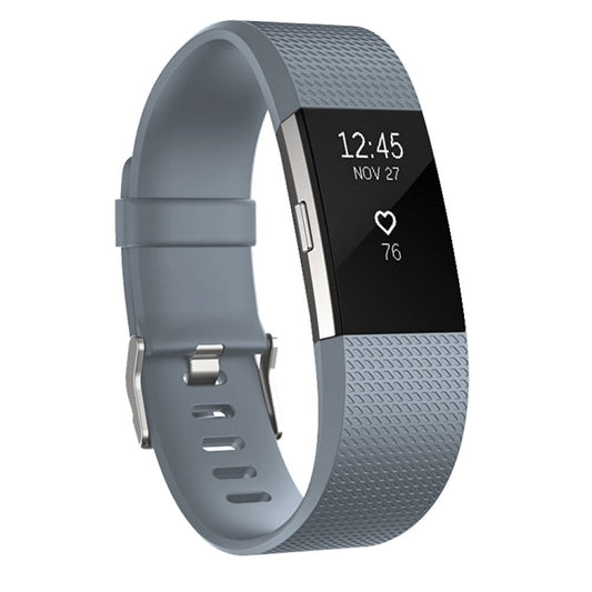 Square Pattern Adjustable Sport Watch Band for FITBIT Charge 2, Size: S, 10.5x8.5cm(Grey) by buy2fix