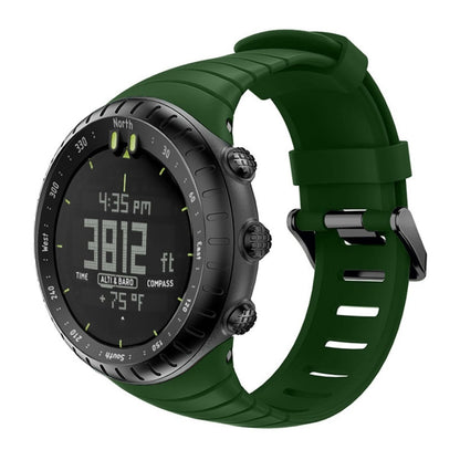 Smart Watch Silicone Watch Band for Suunto Core(Army Green) - Smart Wear by buy2fix | Online Shopping UK | buy2fix