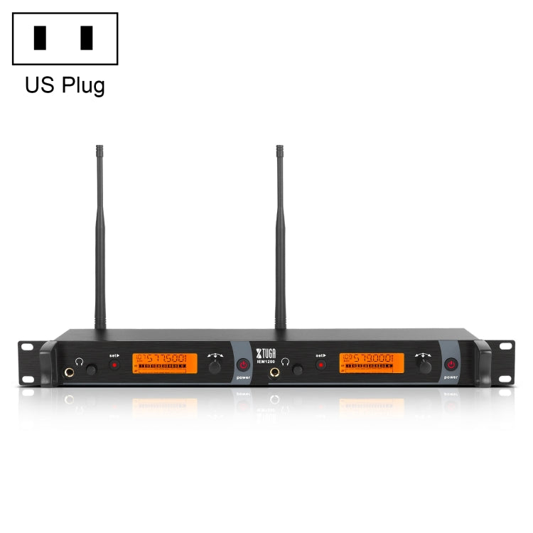 XTUGA IEM1200 Wireless Transmitter Stage Singer Ear Monitor System(US Plug) by XTUGA