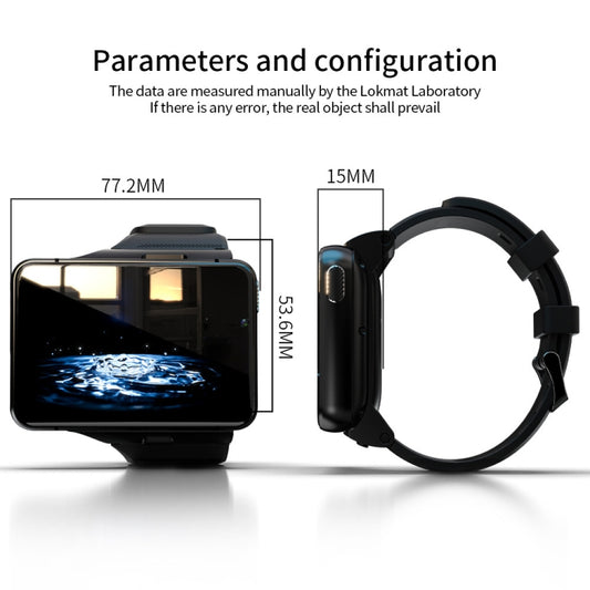 LOKMAT APPLLP Max 4G Call Smart Watch, 2.88 inch MTK6761 Quad Core, 4GB+64GB, Android 9.0, GPS, Heart Rate (Black) by Lokmat