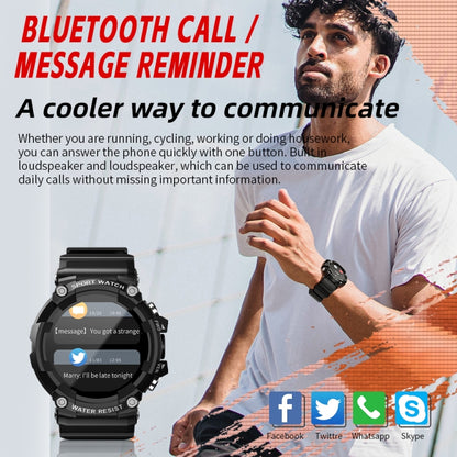 LOKMAT ATTACK 3 1.28 inch TFT Screen Sports Fitness Smart Watch, Support Bluetooth Call(Blue) - Smart Watches by Lokmat | Online Shopping UK | buy2fix