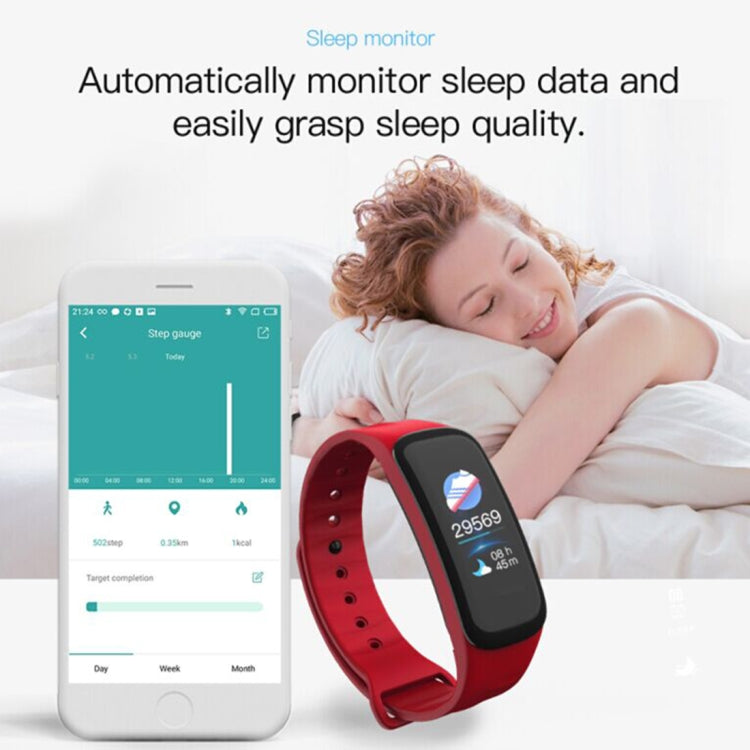 TLW B1 Plus Fitness Tracker 0.96 inch Color Screen Bluetooth 4.0 Wristband Smart Bracelet, IP67 Waterproof, Support Sports Mode / Heart Rate Monitor / Sleep Monitor / Information Reminder (Red) - Smart Wear by buy2fix | Online Shopping UK | buy2fix