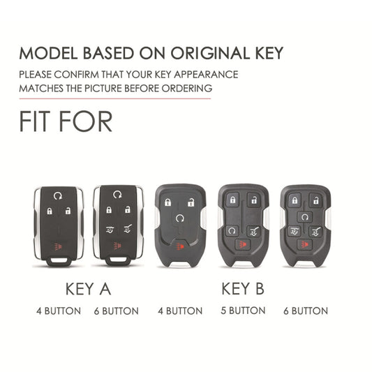 For Chevrolet GMC / Colorad 6-button C160 Car Key Leather Protective Case (Blue) by buy2fix