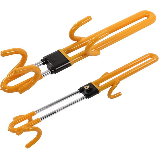Car Steering Wheel Anti-Theft Lock Retractable Self-Defense Lock (Yellow)