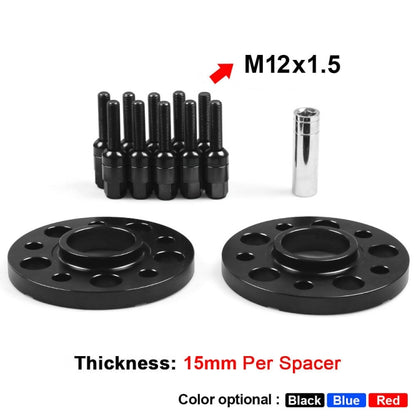 For Mercedes-Benz 15mm Car Modified Wheel Hub Flange Center Wheel Spacer with M12x1.5 Screws (Black) - In Car by buy2fix | Online Shopping UK | buy2fix