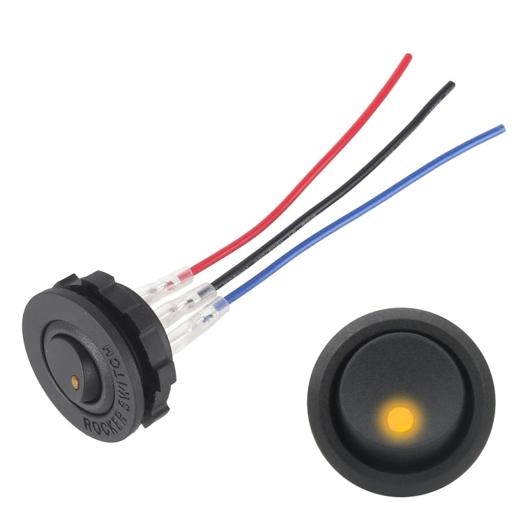 Car / Boat Modified Switch with 11cm Cable (Yellow Light) - In Car by buy2fix | Online Shopping UK | buy2fix