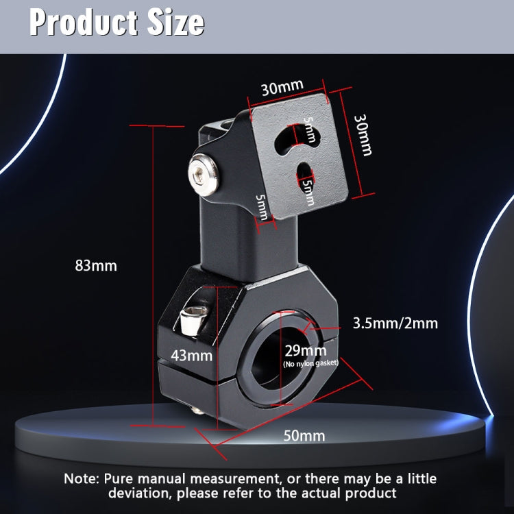 2pcs LT02 Motorcycle Light Universal Bracket by buy2fix