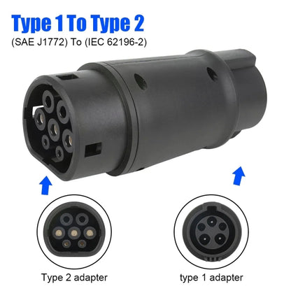 SAE J1772 New Energy Vehicle Charging Gun Type 1 to Type 2 Adapter -  by buy2fix | Online Shopping UK | buy2fix