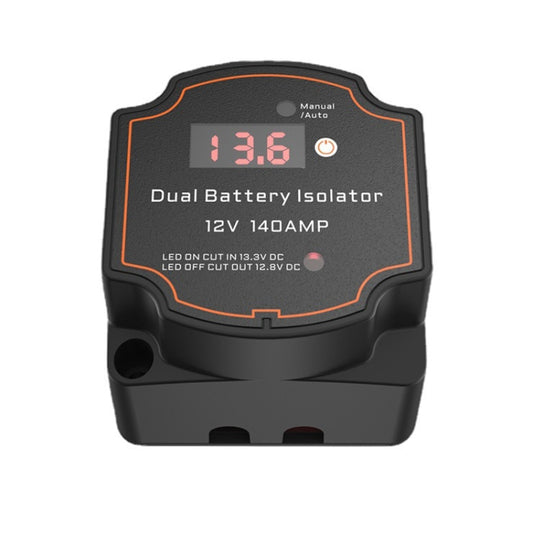 IP68 12V 140A Car Yacht RV Smart Dual Battery Isolation Controller VSR Digital Display Voltmeter by buy2fix