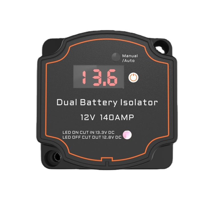 IP68 12V 140A Car Yacht RV Smart Dual Battery Isolation Controller VSR Digital Display Voltmeter by buy2fix