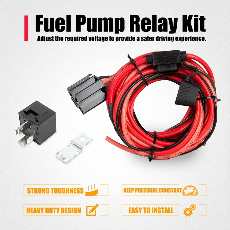 Universal 12V Electric Fuel Pump Relay Kit -  by buy2fix | Online Shopping UK | buy2fix