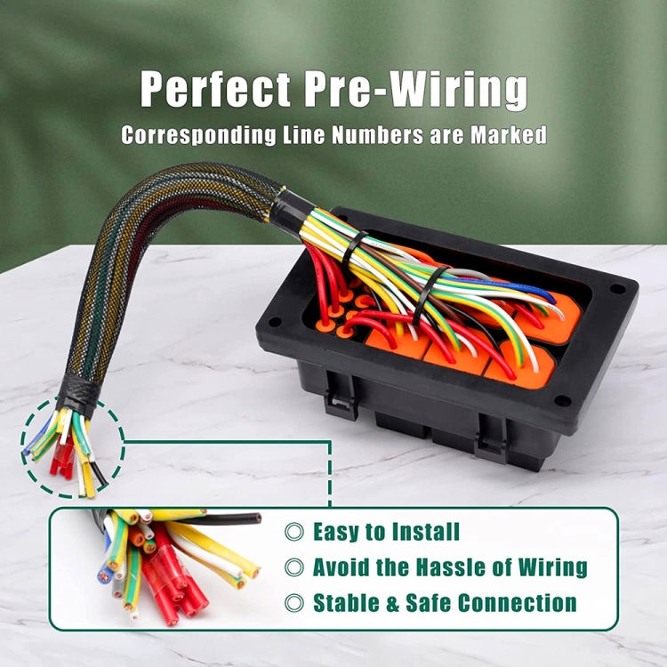 24V 4 Pin Car 6 Slots IP66 Waterproof Relay Fuse Box with Cable by buy2fix