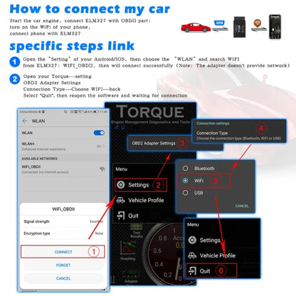 OBD II ELM327 WiFi V1.5 Car Fault Diagnostic Tool, without Disc -  by buy2fix | Online Shopping UK | buy2fix