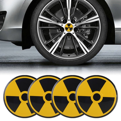 4 in 1 Car Wheel Hub Decorative Sticker, Diameter: 5.8cm by buy2fix