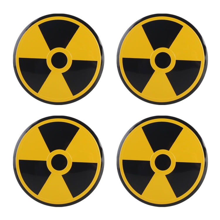 4 in 1 Car Wheel Hub Decorative Sticker, Diameter: 5.8cm by buy2fix