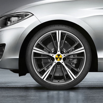 4 in 1 Car Wheel Hub Decorative Sticker, Diameter: 5.8cm by buy2fix