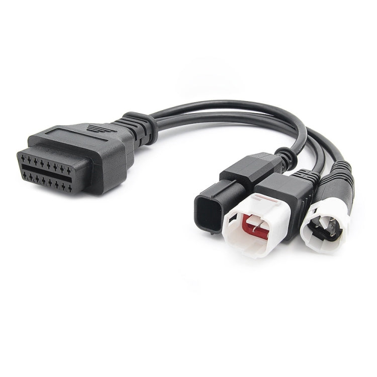 Motorcycle OBD II 3 Pin + 4 Pin + 6 Pin to 16 Pin Adapter Cable for Honda / Yamaha by buy2fix
