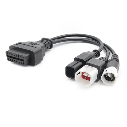 Motorcycle OBD II 3 Pin + 4 Pin + 6 Pin to 16 Pin Adapter Cable for Honda / Yamaha by buy2fix