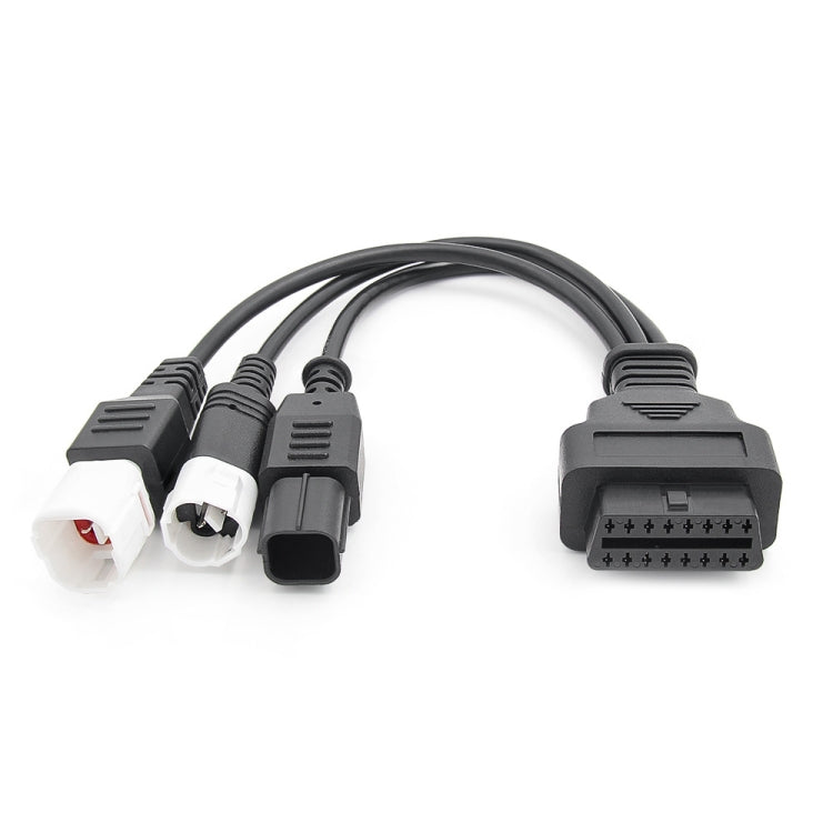 Motorcycle OBD II 3 Pin + 4 Pin + 6 Pin to 16 Pin Adapter Cable for Honda / Yamaha by buy2fix