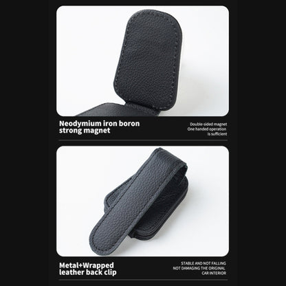Car Sun Visor Glasses Clip Multi-functional Card Storage Bracket (Black Red) by buy2fix