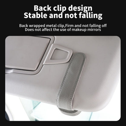 Car Sun Visor Glasses Clip Multi-functional Card Storage Bracket (Black Red) by buy2fix