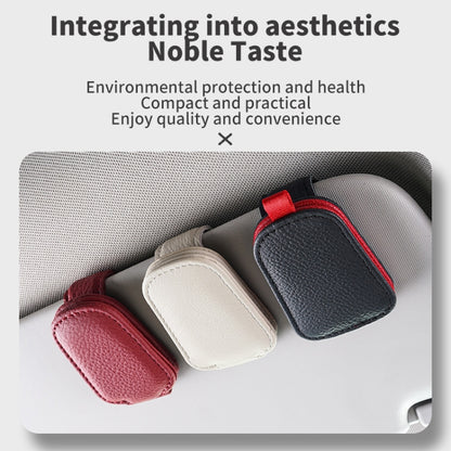 Car Sun Visor Glasses Clip Multi-functional Card Storage Bracket (Red) by buy2fix