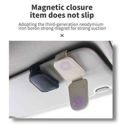 Car Sun Visor Glasses Clip Multi-functional Card Storage Bracket (Black Red) by buy2fix