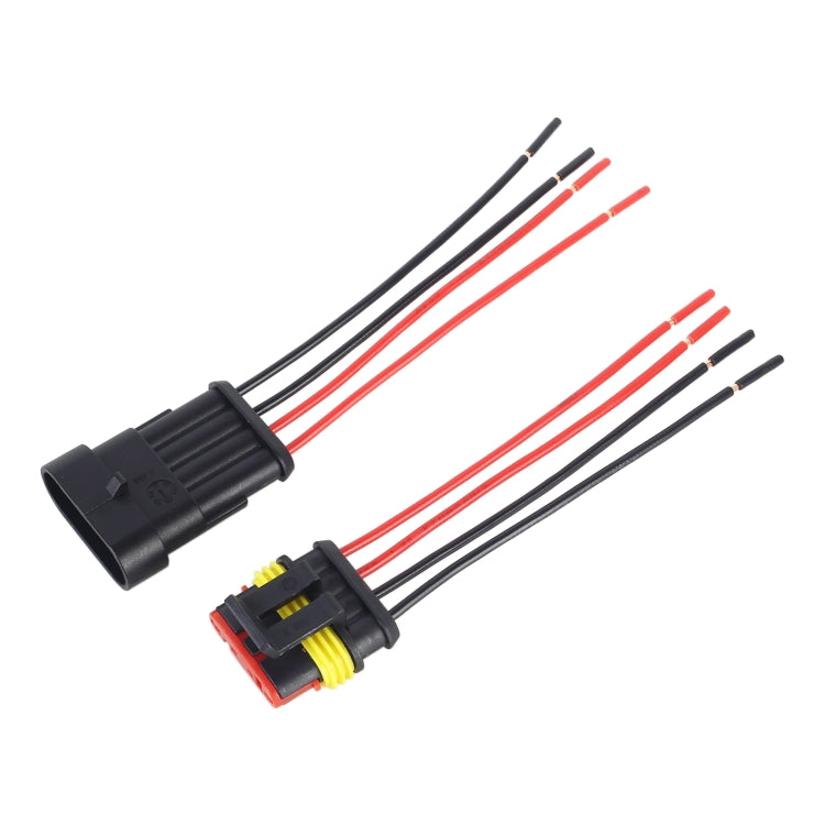 10pcs 4P Car Waterproof Plug Car Connector Plug-In, Length：10cm by buy2fix