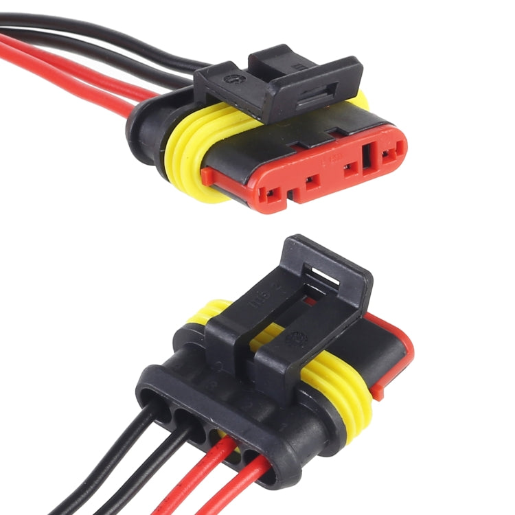 10pcs 4P Car Waterproof Plug Car Connector Plug-In, Length：10cm by buy2fix