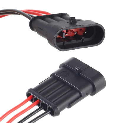 10pcs 4P Car Waterproof Plug Car Connector Plug-In, Length：10cm by buy2fix