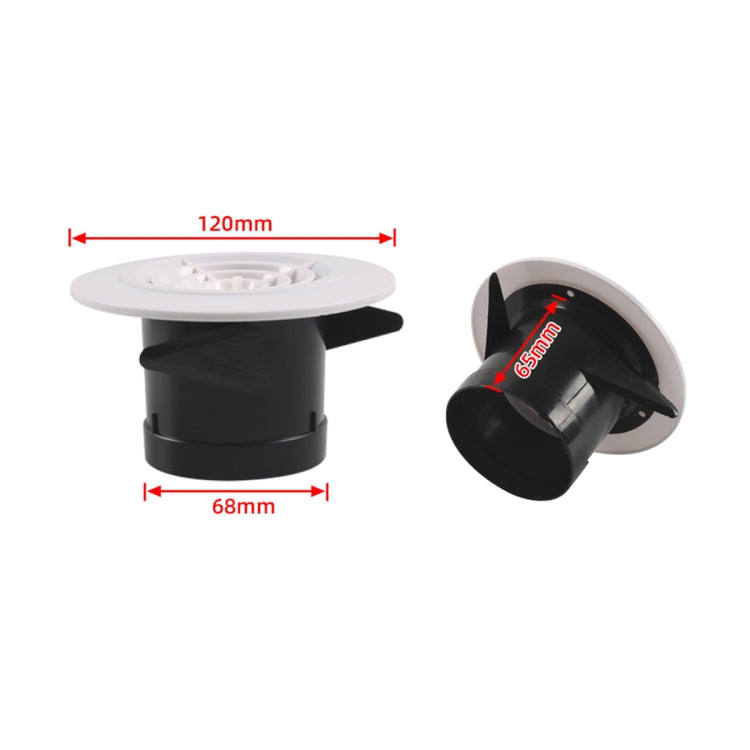 A6769-01 RV / Trailer ABS Round Adjustable Air Outlet Vent - Air Conditioning System by buy2fix | Online Shopping UK | buy2fix