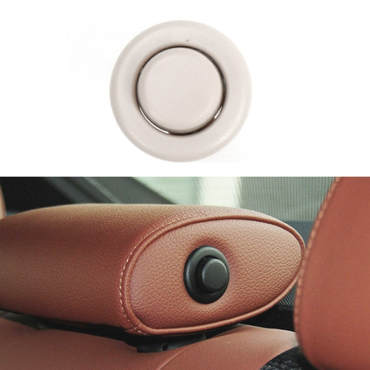 For BMW E90 / F18 Left Driving Car Rear Seat Headrest Switch Button 52207251371-1(Beige White)
