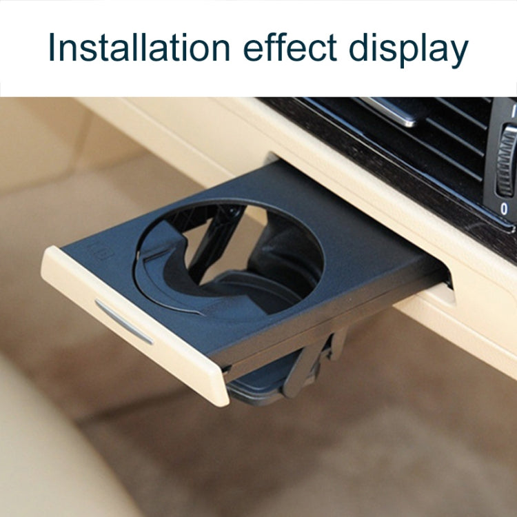 For BMW 3 Series E90 Left Driving Car Dashboard Right Side Water Cup Holder 5141 9173 473(Beige) by buy2fix