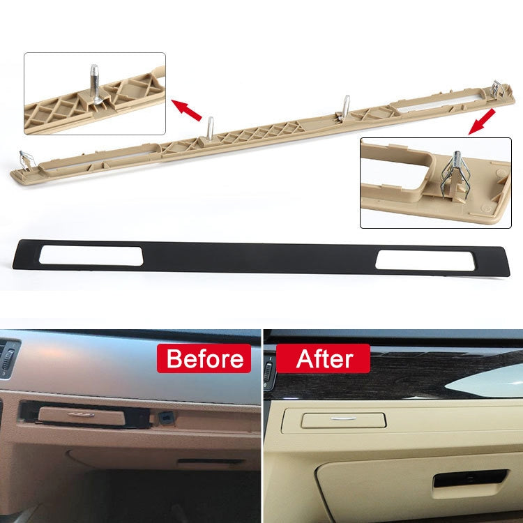 For BMW 3 Series E90 Left Driving Dashboard Water Cup Holder Decorative Frame 5145 7138 797-CT(Carbon Fiber Black) by buy2fix