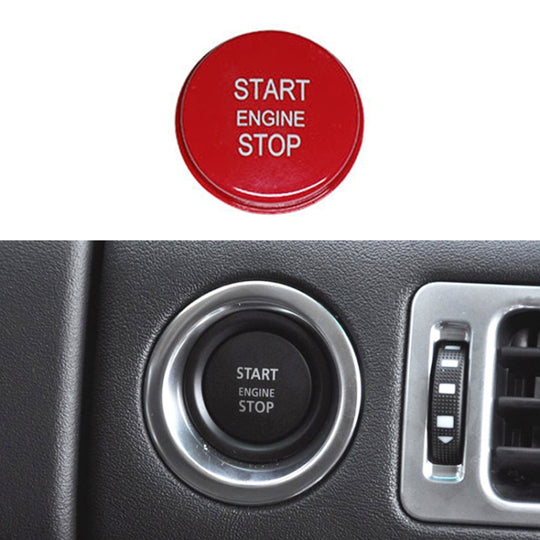 One-key Start Engine Stop Switch Button for Land Rover Range Rover Executive, Left Driving (Red)