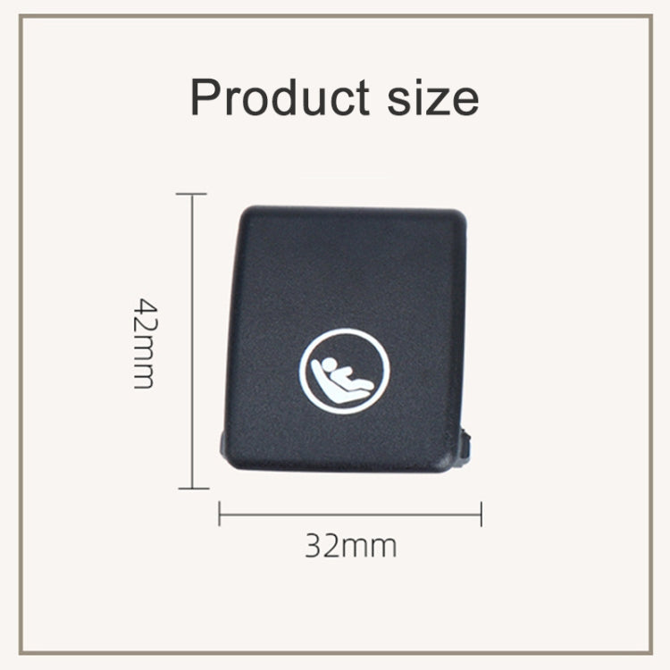 Child Seat Rear Row Seat Safety Belt Anchor Cover For volvo V90 / S90 / S60 / XC40 / XC60, Left-Drive(Black) by buy2fix