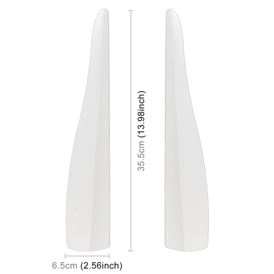 1 Pair Car Solid Color Silicone Bumper Strip, Style: Long (White) by buy2fix