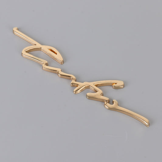 Car Personalized Aluminum Alloy Decorative Stickers, Size: 16x3.5x0.4cm (Gold) by buy2fix