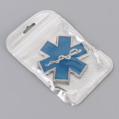 Car Star of Life Personalized Aluminum Alloy Decorative Stickers, Size: 6.5x0.5cm (Blue) - 3D Metal Sticker by buy2fix | Online Shopping UK | buy2fix