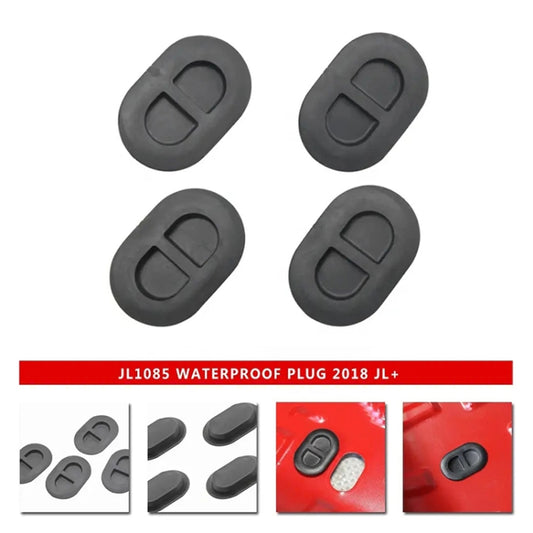 For Jeep Wrangler JL 2018-2020 4 in 1 Car Floor Mat Drain Hole Rubber Plug by buy2fix